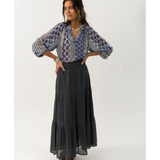 Lollys Laundry Diamond Maxi Skirt - Washed Black