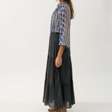Lollys Laundry Diamond Maxi Skirt - Washed Black
