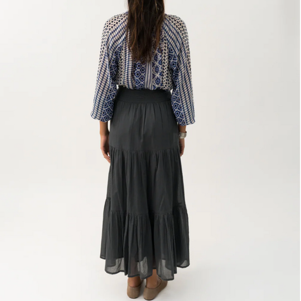 Lollys Laundry Diamond Maxi Skirt - Washed Black
