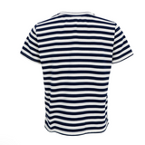 Black Colour Maisy SS Tee - Navy Stripe