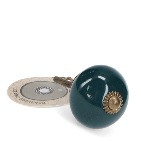 Ceramic Door Knob - Blue