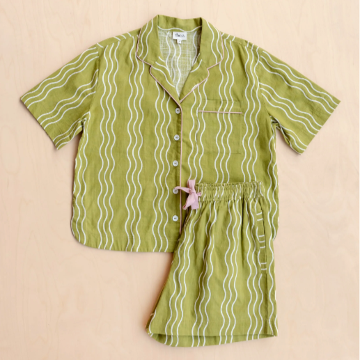 TBCo Cotton Pyjamas - Olive Wave