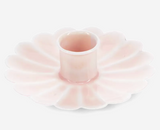 Enamel Flat Flower Candle Holder - Soft Pink