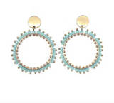 Isle & Stars Double Round Drop With Glass Beads
