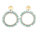 Isle & Stars Double Round Drop With Glass Beads