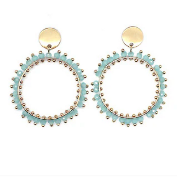 Isle & Stars Double Round Drop With Glass Beads