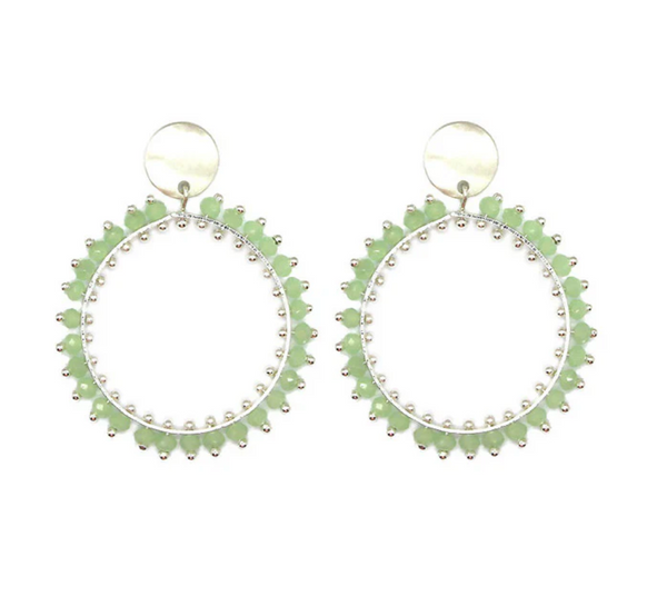 Isle & Stars Double Round Drop With Glass Beads