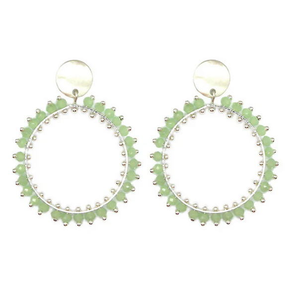 Isle & Stars Double Round Drop With Glass Beads
