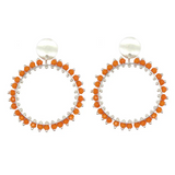 Isle & Stars Double Round Drop With Glass Beads
