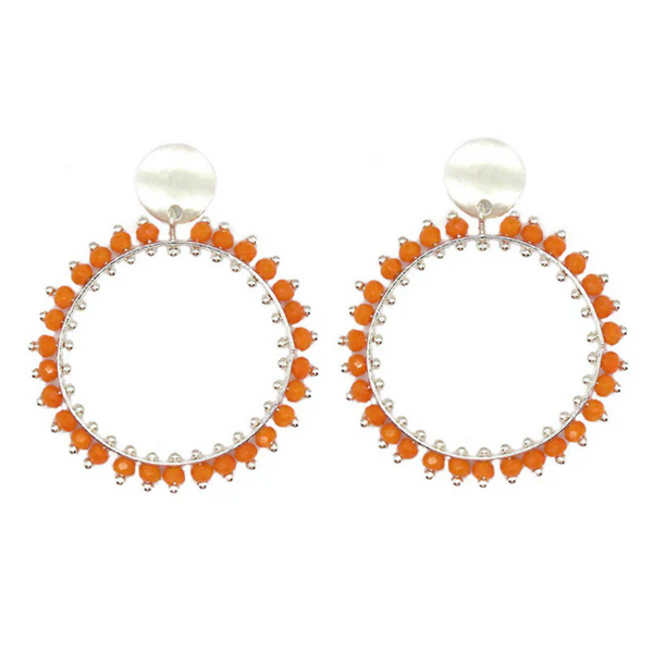 Isle & Stars Double Round Drop With Glass Beads