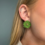 Consortium Large Daisy Earring - Green