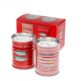 Tin Salt and Pepper Shakers - Mackerel and Anchovies