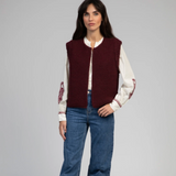 An'ge Legringo Sleeveless Cardigan Bordeaux
