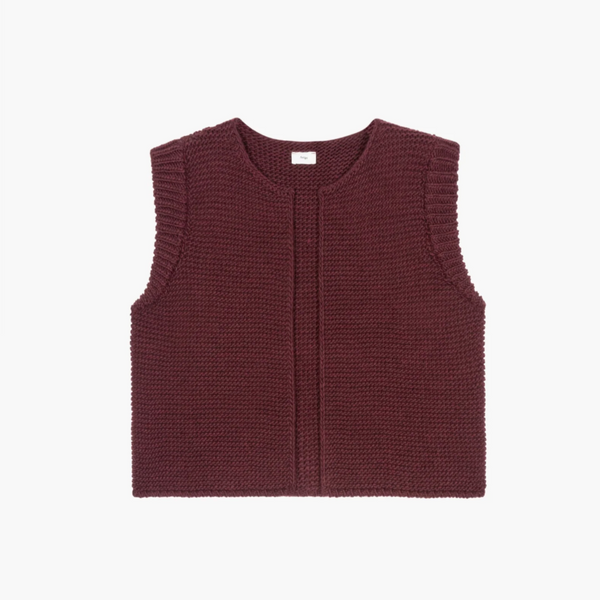 An'ge Legringo Sleeveless Cardigan Bordeaux