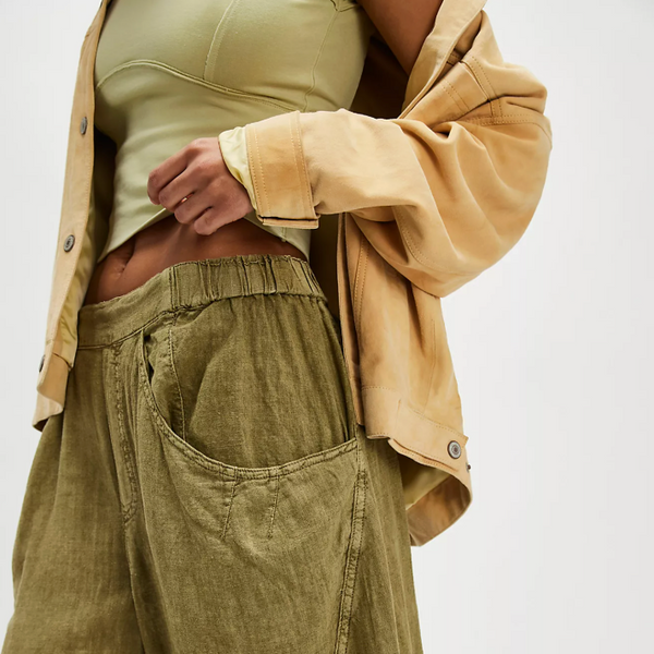 Free People High Road Pull-On Barrel Trousers