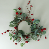 Eucalyptus/Red Berry Candle Ring