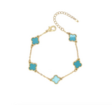 Isles & Stars Five Clover Gold Pendant Bracelet