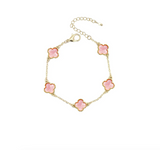 Isles & Stars Five Clover Gold Pendant Bracelet