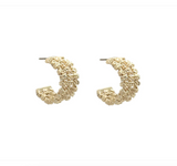 Isle & Stars Knotted C-Shaped Brass Hoop Earrings