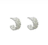 Isle & Stars Knotted C-Shaped Brass Hoop Earrings