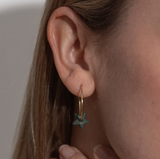 One & Eight Forest Green Porcelain Star Earrings