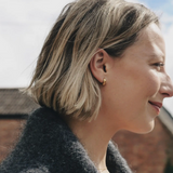 Nordic Muse Gold Small Leverback Bold Hoop Earrings, Waterproof