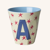 Rice Melamine Stars Alphabet Cups - A to Z