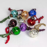 Mini Textured Baubles With Sari Loop Bag Of Nine