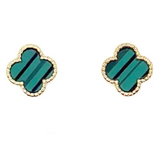 Isles & Stars Clover Shape Gold Stud Earrings
