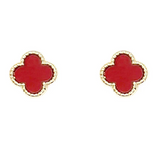 Isles & Stars Clover Shape Gold Stud Earrings