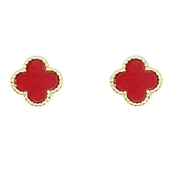 Isles & Stars Clover Shape Gold Stud Earrings