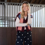 black-colour-chess-knit-vest