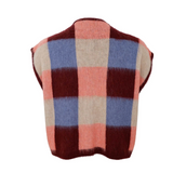 black-colour-chess-knit-vest