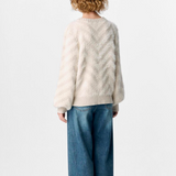 Object Knitted Pullover - White Sand 2
