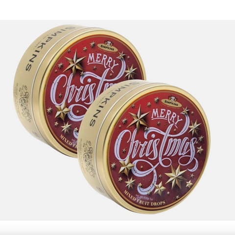 SIMPKINS Mixed Fruit Drops Merry Christmas Star Tin 200g