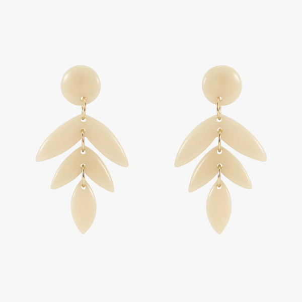Feeka Fanou Resin Drop Earrings - Mother of Pearl
