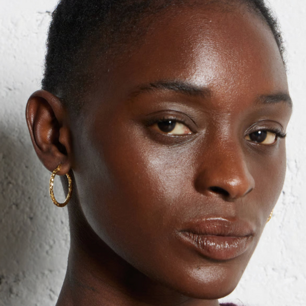 Feeka Camille Textured Hoops - Gold