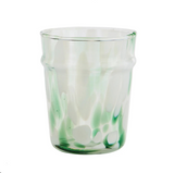 Madam Stoltz Coloured Drinking Glass - Green, White, Clear