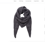Black Colour Mini Knitted Dell Scarf