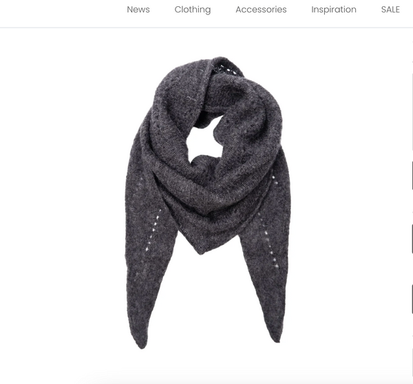 Black Colour Mini Knitted Dell Scarf