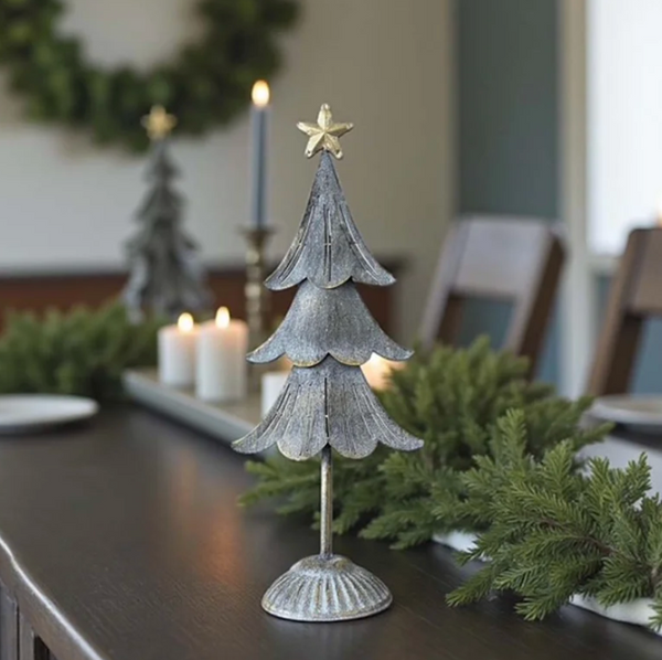 Small Rustic Metal Christmas Tree