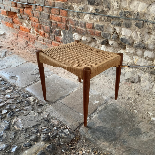 Mid Century Rattan Stool