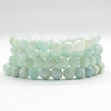 Semi Precious Gemstone Round Beaded Bracelet - Amazonite