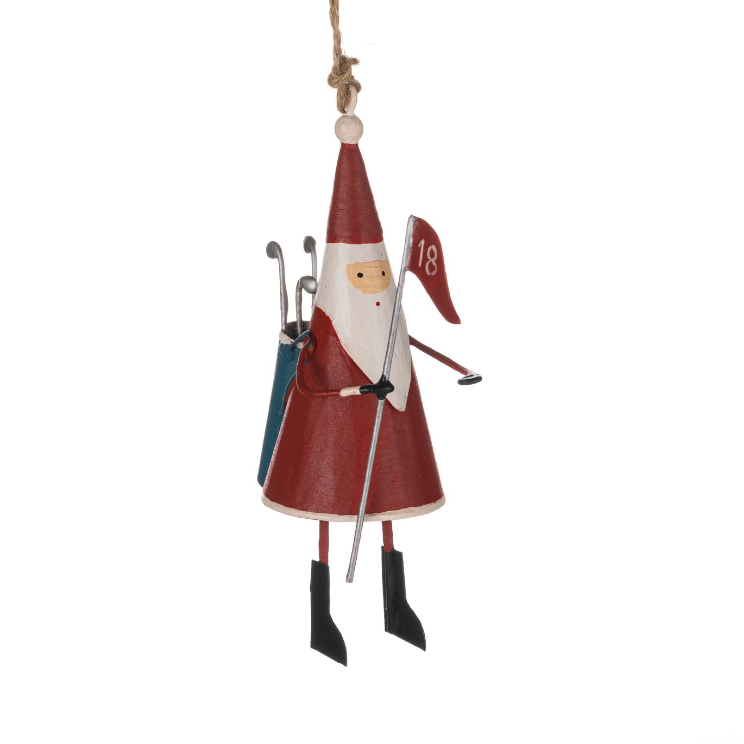 Shoeless Joe 18th Hole Santa Decoration