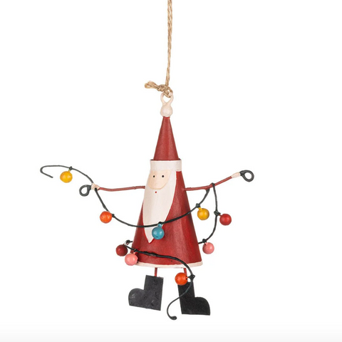 Shoeless Joe Fairy Lights Santa