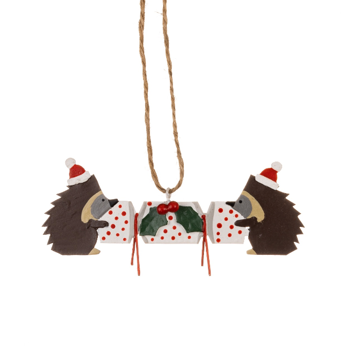 Shoeless Joe Hedgehogs and Spotty Cracker Decoration