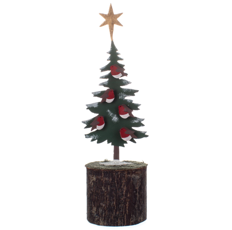 Shoeless Joe Robin Tree Standing Decoration