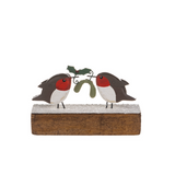 Shoeless Joe Robins Sharing Mistletoe & Holly
