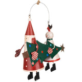 Shoeless Joe Santa & Snowmen with Tree Hanging Decoration