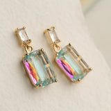 Silk Purse, Sow's Ear - Rainbow Baguette Earrings